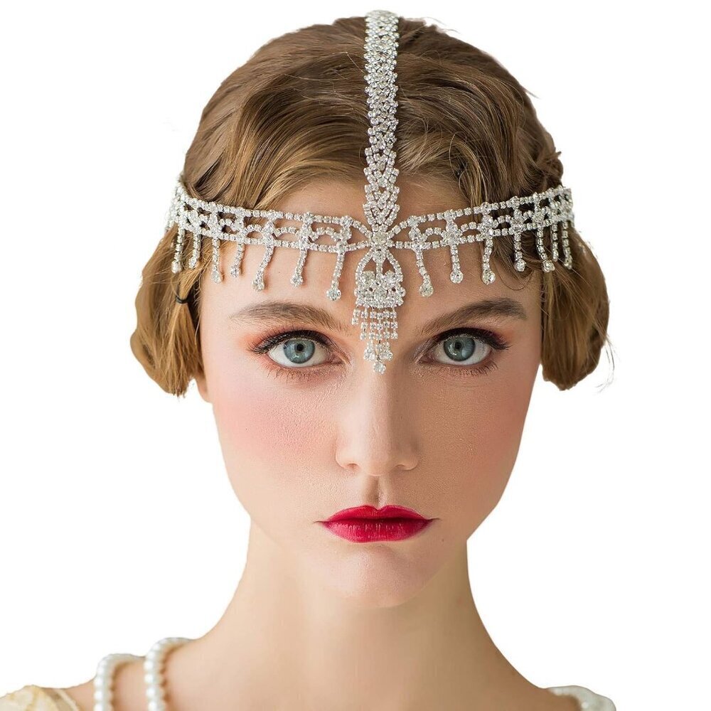 1920s Headband Rhinestone Flapper Hair Accessories for Costume Party